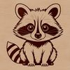 A raccoon illustration in vector format, suitable for various design applications.