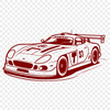 High-Speed Vehicle Silhouette A high-speed racing vehicle with bold lines and sleek design elements.