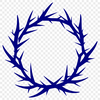 Symbolic crown of thorns illustration for creative projects A stylized vector illustration of a crown of thorns, suitable for various design applications.
