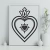 Vector Illustration of the Sacred Heart An illustrative design of the Sacred Heart icon available for digital use.