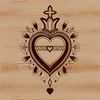Vector Symbol of Faith and Love A simple illustration of the Sacred Heart symbol, suitable for vector design and cutting machine projects.