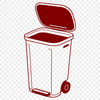 Free SVG Clip Art for Crafts An SVG illustration of a modern trash can with a lid.