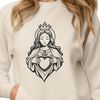 Beautiful Sacred Heart Symbol SVG Design Sacred Heart symbol in vector format, suitable for digital designs and printing.