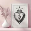 Symbolic Representation of the Sacred Heart A symbolic representation of the Sacred Heart in vector format.
