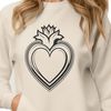 Free Sacred Heart SVG Design for Cutting Machines A stylized illustration of the Sacred Heart symbol, suitable for vector design projects in Adobe Illustrator or Procreate.