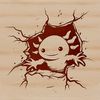 Free Vector Axolotl Clip Art Axolotl salamander with a distinctive head shape and feathery gills.