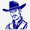 Free Vector Art Illustration of a Cowboy A graphic representation of a cowboy in scalable SVG design.