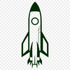 Vector design of a futuristic spaceship in orbit around a distant planet