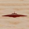Sleek Spaceship Blueprint Detailed design of a spacecraft with sleek lines and metallic textures, suitable for digital cutting or laser engraving.