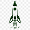Rocket Ship in Orbit Vector Art A detailed illustration of a futuristic rocket ship soaring through outer space.