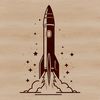 Vector Art Spaceship Illustration A futuristic spaceship design with sleek lines and metallic details, suitable for vector art projects.