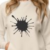 Colorful Digital Art Splat Design A colorful splat shape made from vector lines and curves, suitable for various digital designs.