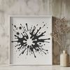 A vector illustration of a colorful splat shape, suitable for various design projects.