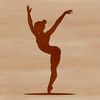 Vector Art Gymnastics Icon A digital illustration of a gymnast in motion, suitable for vector art projects.
