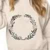 Creative Wreath Vector Graphic Template A floral design vector wreath made in SVG format.