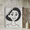 Beautiful Woman Illustration in Simple Design A high-quality SVG illustration of a woman in simple design.