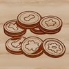 A set of vector coins in various denominations, suitable for digital designs.