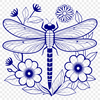 Free Dragonfly Clipart for Commercial Use A detailed illustration of a dragonfly with intricate details, suitable for vector art and design projects.