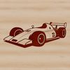 A sleek racing car design suitable for vector art projects, ideal for cutting machines like Cricut.