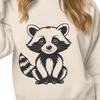 SVG Vector Art - Cute Raccoon Graphic An SVG graphic representation of a raccoon suitable for digital design and cutting applications.