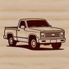 Free SVG Graphics of a Pickup Vehicle A detailed illustration of a pickup truck, suitable for vector graphics.