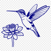 Beautiful Free Bird Illustration An intricately designed vector image of a hummingbird, suitable for use as clip art or commercial design templates.