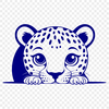 Fierce Wild Cat SVG A large feline predator with distinctive spots and a powerful build.