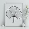 A single leaf with veins, suitable for vector design and cutting machine projects.