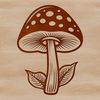 Beautiful Fungi Vector Art A detailed illustration of a mushroom with intricate features suitable for various design projects.