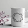 Beautiful Handcrafted Vector Wreath Art A floral wreath design made with vectors suitable for cutting machines and digital editing.