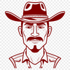 Vector Cowboy Illustration A digital illustration of a cowboy in vector format.