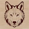 Wolf Silhouette Design Vector A high-quality illustration of a wolf's head, suitable for vector art and cutting machine designs.