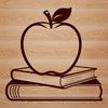 Teacher's Desk Study Session A digital illustration of an open Apple Book on a teacher's desk, emphasizing education and learning.
