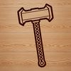Heavy Duty Metal Head A hand-held tool with a heavy metal head used for driving nails.