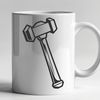 Free Graphic Hammer Icon A simple illustration of a hammer tool for various design projects.