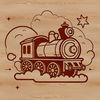 A digital train icon in vector format, suitable for various uses including graphic design and printing.
