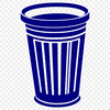 A simple, vector illustration of a modern trash can with a lid, suitable for digital design and crafting projects.