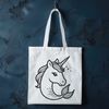 Mythical Aquatic Hybrid Illustration Vector illustration of a mythical creature with the upper body of a mermaid and lower body of a horse.