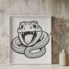 Slithery Reptile Graphic A reptile animal graphic in a vector format.
