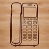 Beautiful Phone Clip Art Simple vector illustration of a classic telephone with a cordless receiver.