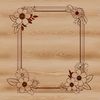 A vector graphic illustration of a decorative frame with intricate details and design elements.