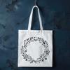 Beautiful Interlocking Elements SVG A decorative floral wreath design made from interlocking elements.
