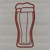 Beautiful Beverage Silhouette A stylized illustration of a beer glass containing a cold drink.