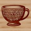 Free Vector Coffee Art An illustration of a cup, suitable for use as vector art in digital designs.