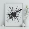 Vibrant Shape Art Design A stylized illustration of a colorful splat shape with messy, uneven edges.