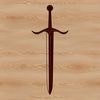 Beautiful Vector Weapon Design A detailed illustration of a medieval-style sword, designed as a vector graphic for cutting machines and laser cutters.