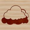 A white, fluffy cloud icon in a scalable vector format (SVG) design.