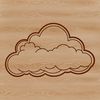 Beautiful Sky Cloud Vector Graphic A stylized illustration of a white cloud against a light blue sky, suitable for design projects.