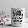 Fun Illustrations with Whimsical Quotes A colorful quote about crafting with fun illustrations and playful typography.