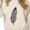 Free SVG Cutout Feather Graphic An isolated graphic of a feather designed as a cuttable design for crafting tools like Cricut machines.